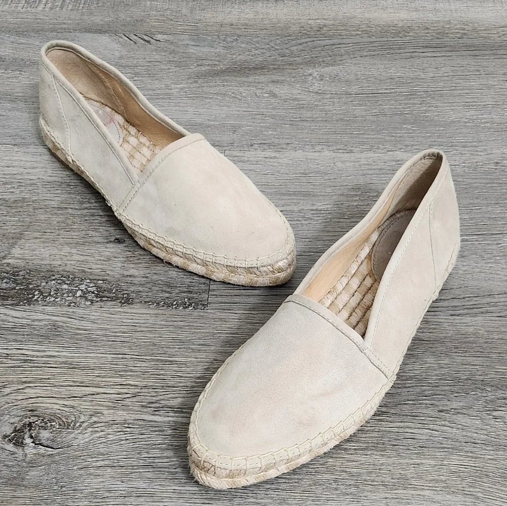 Frye Suede Espadrille Grey Beige‎